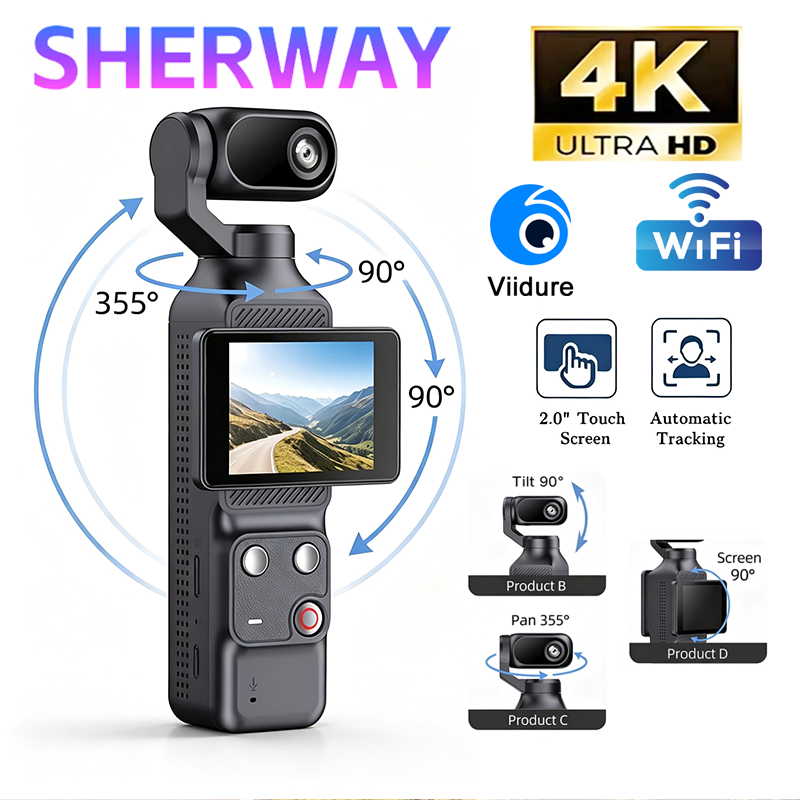 Drone Kit Professional - Câmera de ação com estabilizador 4K/1080P,